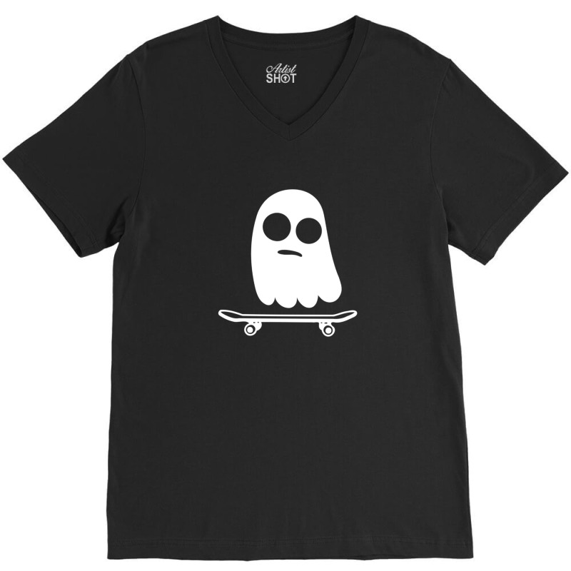 Skateboarding Ghost V-neck Tee | Artistshot