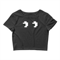 Retro Arcade 80s 8 Bit Game Ghost Halloween Group Costume Crop Top | Artistshot