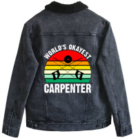World's Okayest Carpenter Unisex Sherpa-lined Denim Jacket | Artistshot