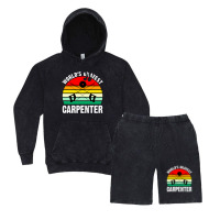 World's Okayest Carpenter Vintage Hoodie And Short Set | Artistshot