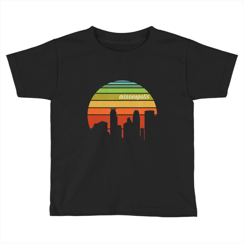 Trending Retro Minneapolis Minnesota Cityscape Toddler T-shirt | Artistshot