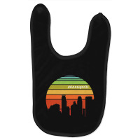 Trending Retro Minneapolis Minnesota Cityscape Baby Bibs | Artistshot