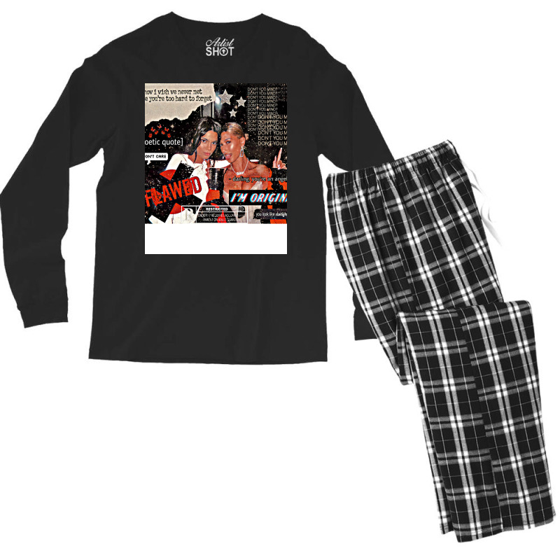 Dynamic Duo Collage Men's Long Sleeve Pajama Set | Artistshot