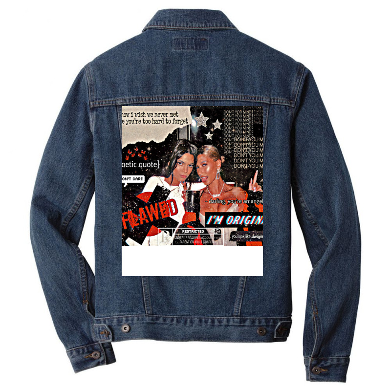 Dynamic Duo Collage Men Denim Jacket | Artistshot