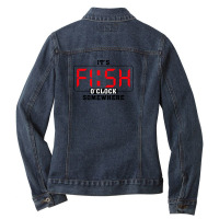 It's Fish O'clock Somewhere For Light Ladies Denim Jacket | Artistshot