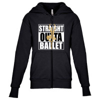 Straight Outta Ballet For Dark Youth Zipper Hoodie | Artistshot