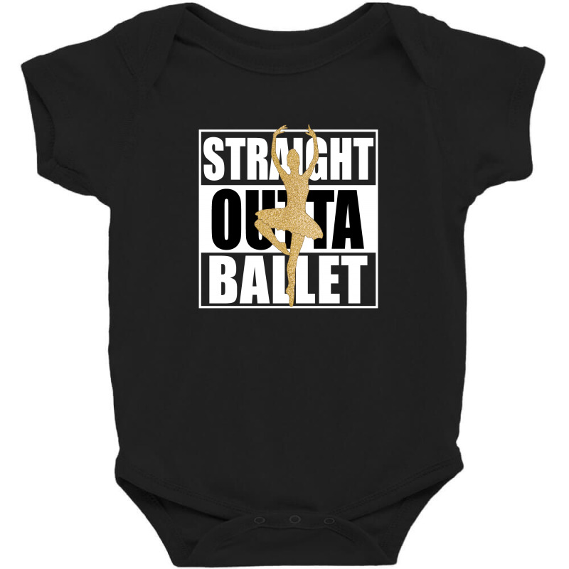 Straight Outta Ballet For Dark Baby Bodysuit by autlu2024 | Artistshot