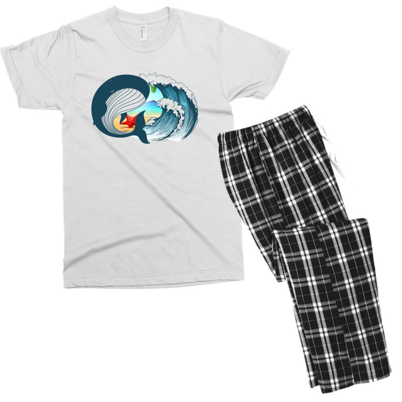 Ocean Heart Men's T-shirt Pajama Set | Artistshot