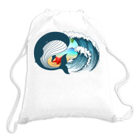 Ocean Heart Drawstring Bags | Artistshot