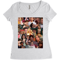 Parks And Recreation Collage Poster Green Women's Triblend Scoop T-shirt | Artistshot