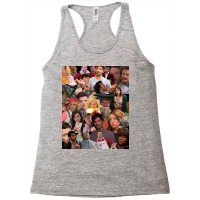 Parks And Recreation Collage Poster Green Racerback Tank | Artistshot