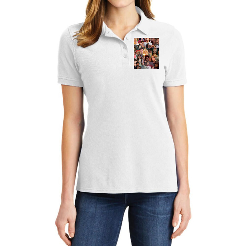 Parks And Recreation Collage Poster Green Ladies Polo Shirt by szylkoarowv | Artistshot