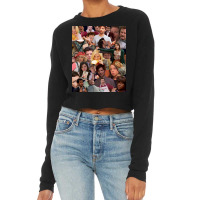 Parks And Recreation Collage Poster Green Cropped Sweater | Artistshot