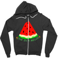 You're One In A Melon Funny Puns For Kids Zipper Hoodie | Artistshot