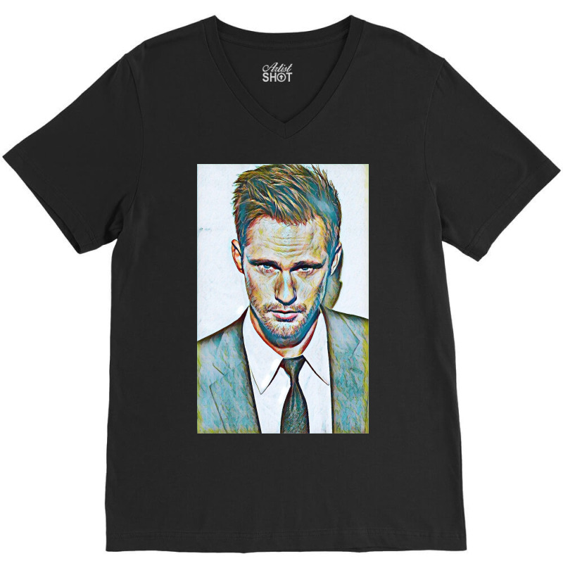 Alexander Skarsgard Poster Travel V-Neck Tee by shabnajianxiq | Artistshot