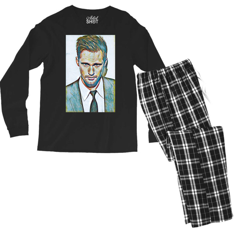 Alexander Skarsgard Poster Travel Men's Long Sleeve Pajama Set by shabnajianxiq | Artistshot