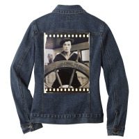 Buster Keaton  The Navigator  Film  D23 Classic  Yellow Green Ladies Denim Jacket | Artistshot