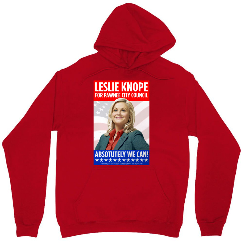 Leslie Knope For Pawnee City Council Poster Music Unisex Hoodie | Artistshot