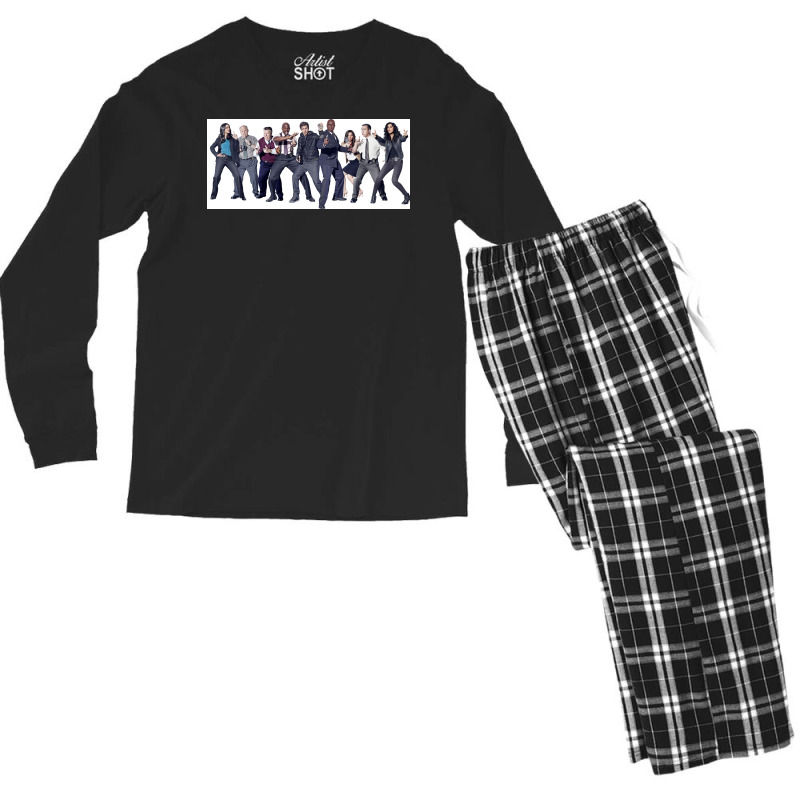 Brooklyn Ninenine Poster Gift Men's Long Sleeve Pajama Set by shabnajianxiq | Artistshot