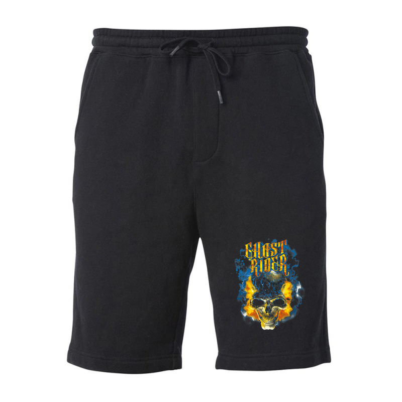 Skull Urban Street Flames Graphic Fleece Short | Artistshot