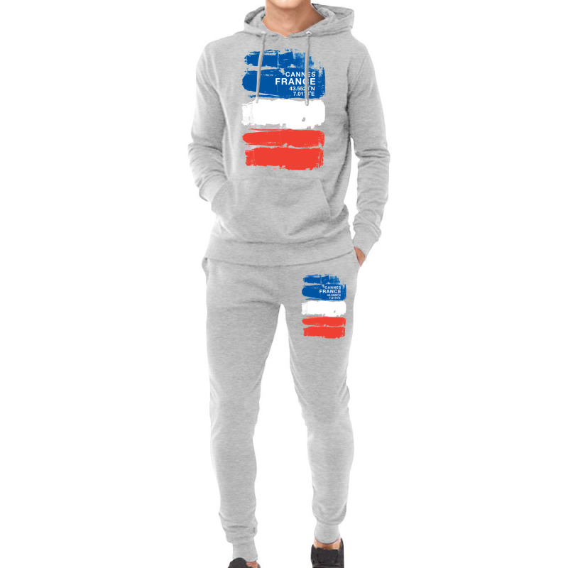 Cannes France Coordinates Vintage French Art   Love Funny Hoodie & Jogger Set | Artistshot