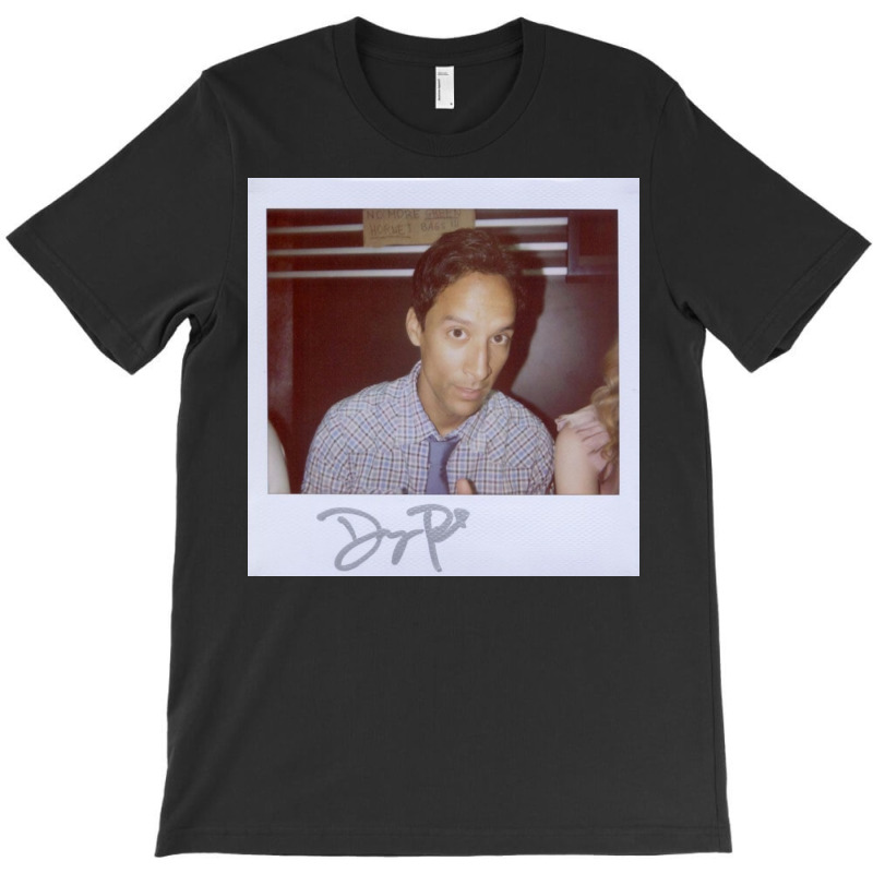 Danny Pudi Autographed Polaroid Poster Hippie (1) T-shirt | Artistshot