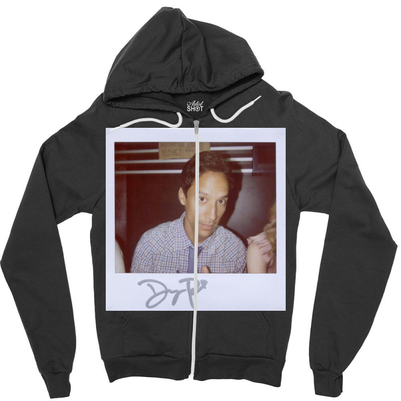 Danny Pudi Autographed Polaroid Poster Hippie (1) Zipper Hoodie | Artistshot