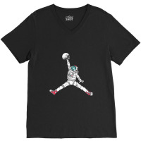 Slam Dunk In Space V-neck Tee | Artistshot