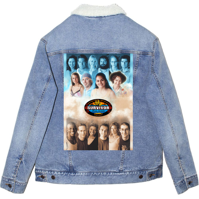 Survivor Pearl Islands Poster Stars Unisex Sherpa-Lined Denim Jacket by szylkoarowv | Artistshot