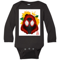 Spiderverse Miles Morales Sunflower Long Sleeve Baby Bodysuit | Artistshot