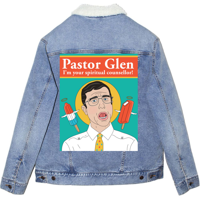 Pastor Glen From Letterkenny Poster Retro Unisex Sherpa-Lined Denim Jacket by kezzjaxelo | Artistshot