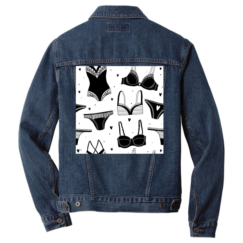 Cute Lingerie Men Denim Jacket by MuddledS | Artistshot