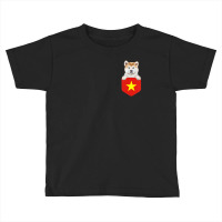 Hot Trend Vietnam Flag Akita Dog In Pocket Toddler T-shirt | Artistshot