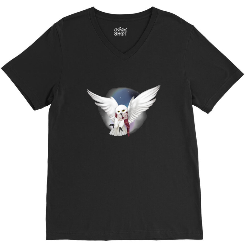 Snowy White Owl V-neck Tee | Artistshot