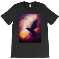 Crow Halloween Pumpkin In Galaxy T-shirt | Artistshot