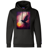 Crow Halloween Pumpkin In Galaxy Champion Hoodie | Artistshot