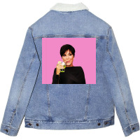 Kris Jenner Poster Hipster (1) Unisex Sherpa-lined Denim Jacket | Artistshot