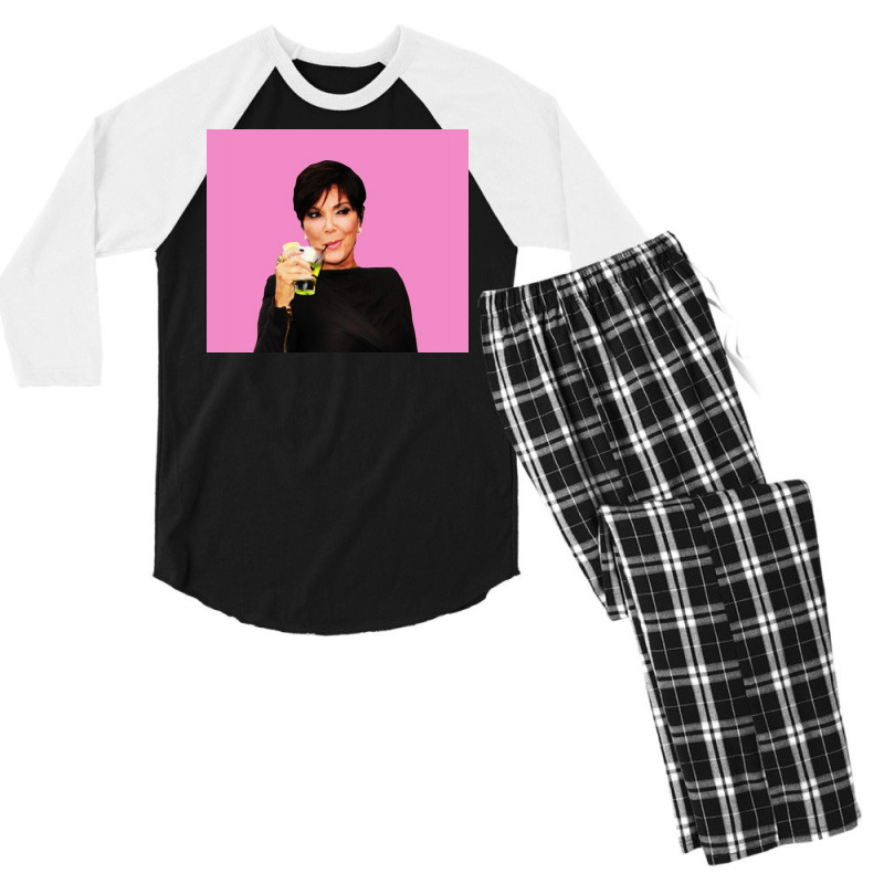 Kris Jenner Poster Hipster (1) Men's 3/4 Sleeve Pajama Set | Artistshot