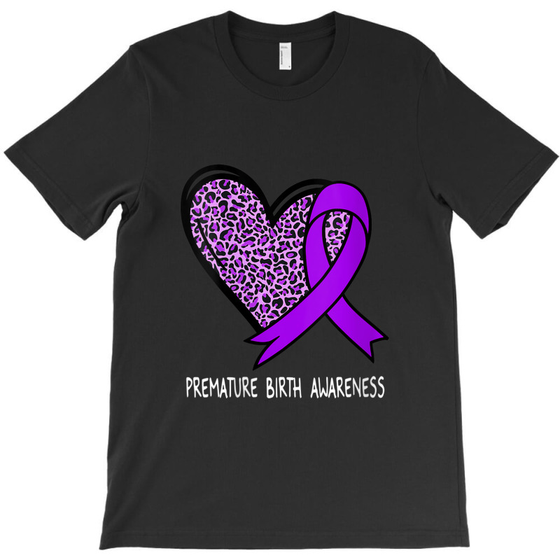 Womens Premature Birth Awareness Purple Ribbon V-neck T-shirt | Artistshot