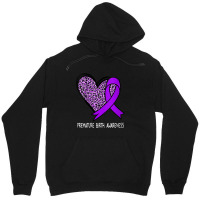 Womens Premature Birth Awareness Purple Ribbon V-neck Unisex Hoodie | Artistshot