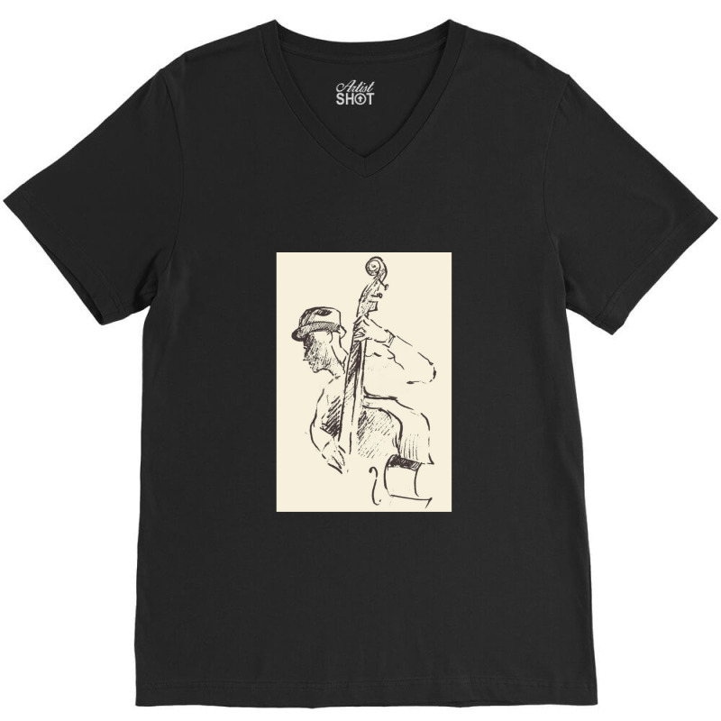 Contrabass Groovin' V-Neck Tee by JamesBurges | Artistshot