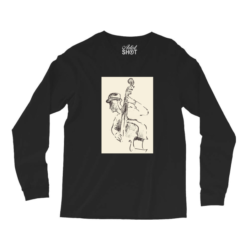 Contrabass Groovin' Long Sleeve Shirts by JamesBurges | Artistshot