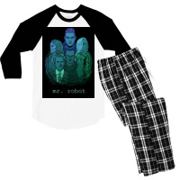 Mr Robot Poster Cute Men's 3/4 Sleeve Pajama Set | Artistshot