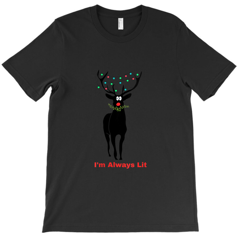 Womens Reindeer Lit V-neck T-shirt | Artistshot