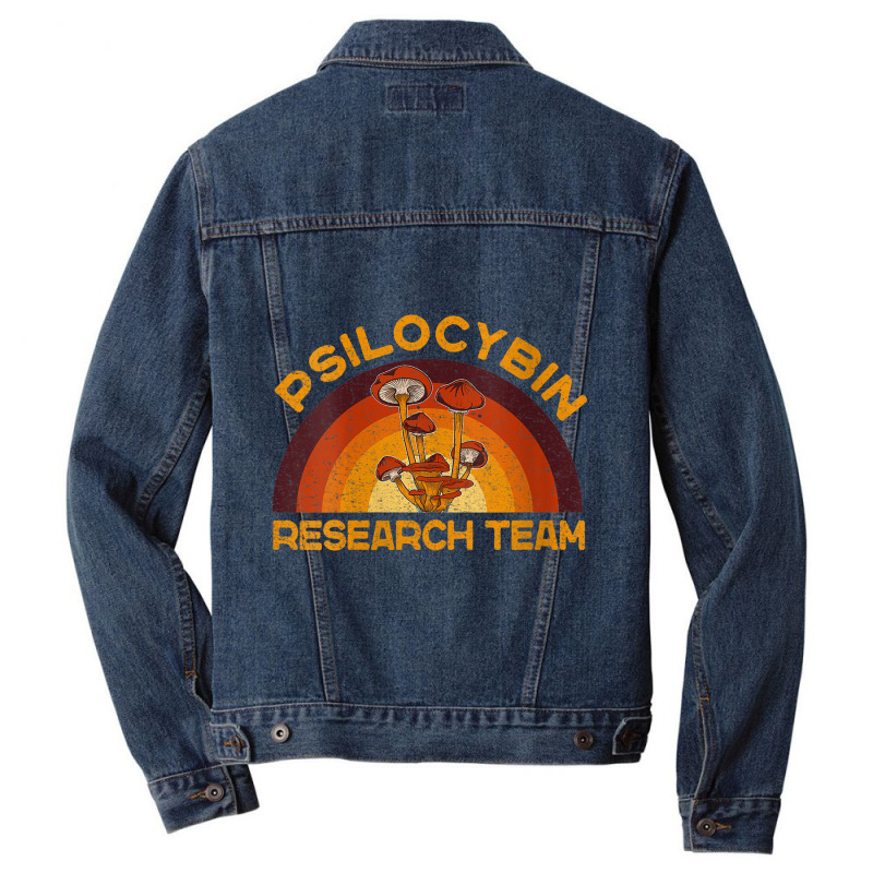 Womens Retro Mushroom Shirt, Vintage Psilocybin Research Team V-neck Men Denim Jacket | Artistshot