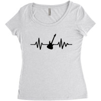 Heartbeat Electric Guitar Women's Triblend Scoop T-shirt | Artistshot