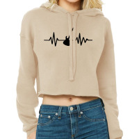 Heartbeat Electric Guitar Cropped Hoodie | Artistshot