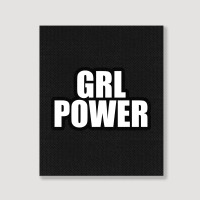 Grl Power... Inspirational Saying Portrait Canvas Print | Artistshot