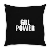 Grl Power... Inspirational Saying Throw Pillow | Artistshot