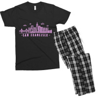 Womens San Francisco California Pink Vintage Skyline Men's T-shirt Pajama Set | Artistshot